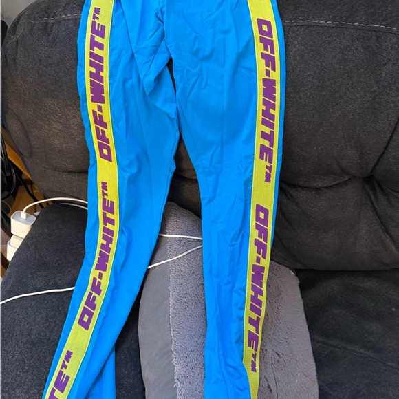 Off-White Blue Track Pants - Picture 1 of 5